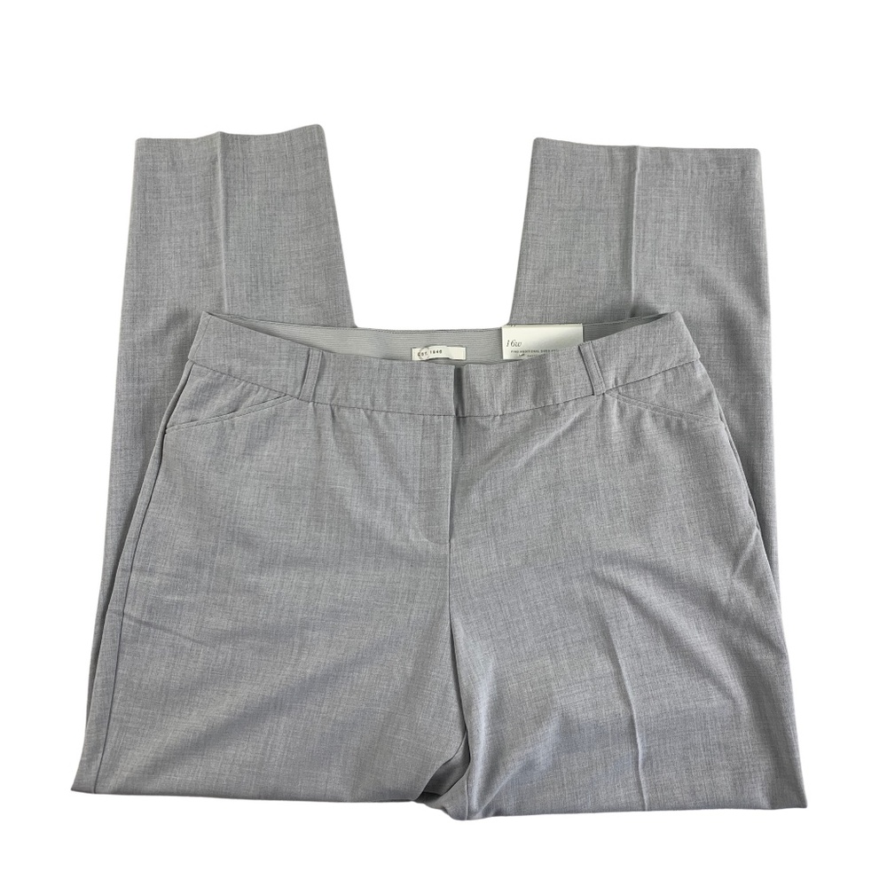 Curvy Gray Business Casual Trouser Pants Womens 16W Office Workwear